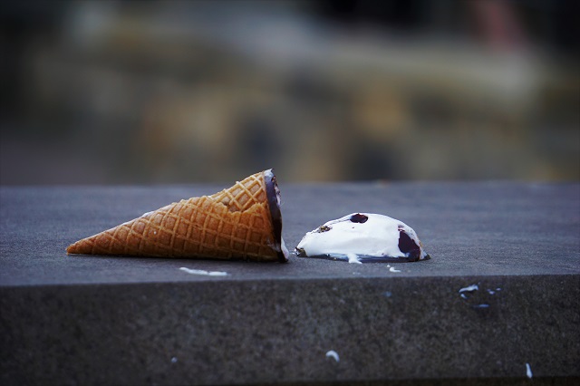 Dropped ice cream. Oops!